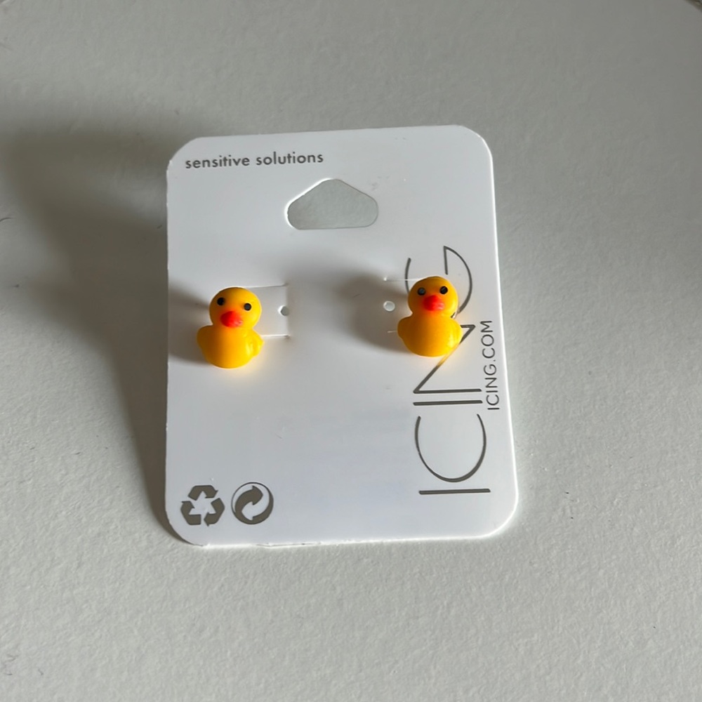 rubber duck earrings